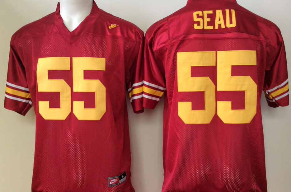 NCAA Men USC Trojans Red #55 seau style 2.